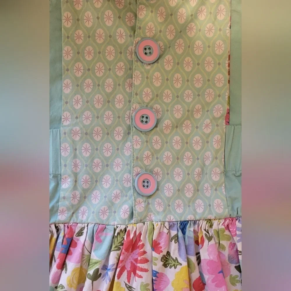 Girls Matilda Jane Sleeveless Flora and Fauna Dress Pink Floral 10